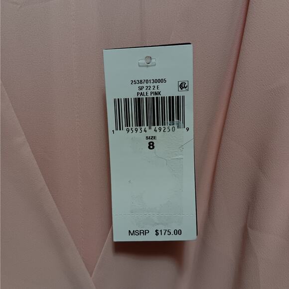 Lauren Ralph Lauren Womens size 8 Pale Pink Dress Long Length Blouson Belted - Picture 5 of 16